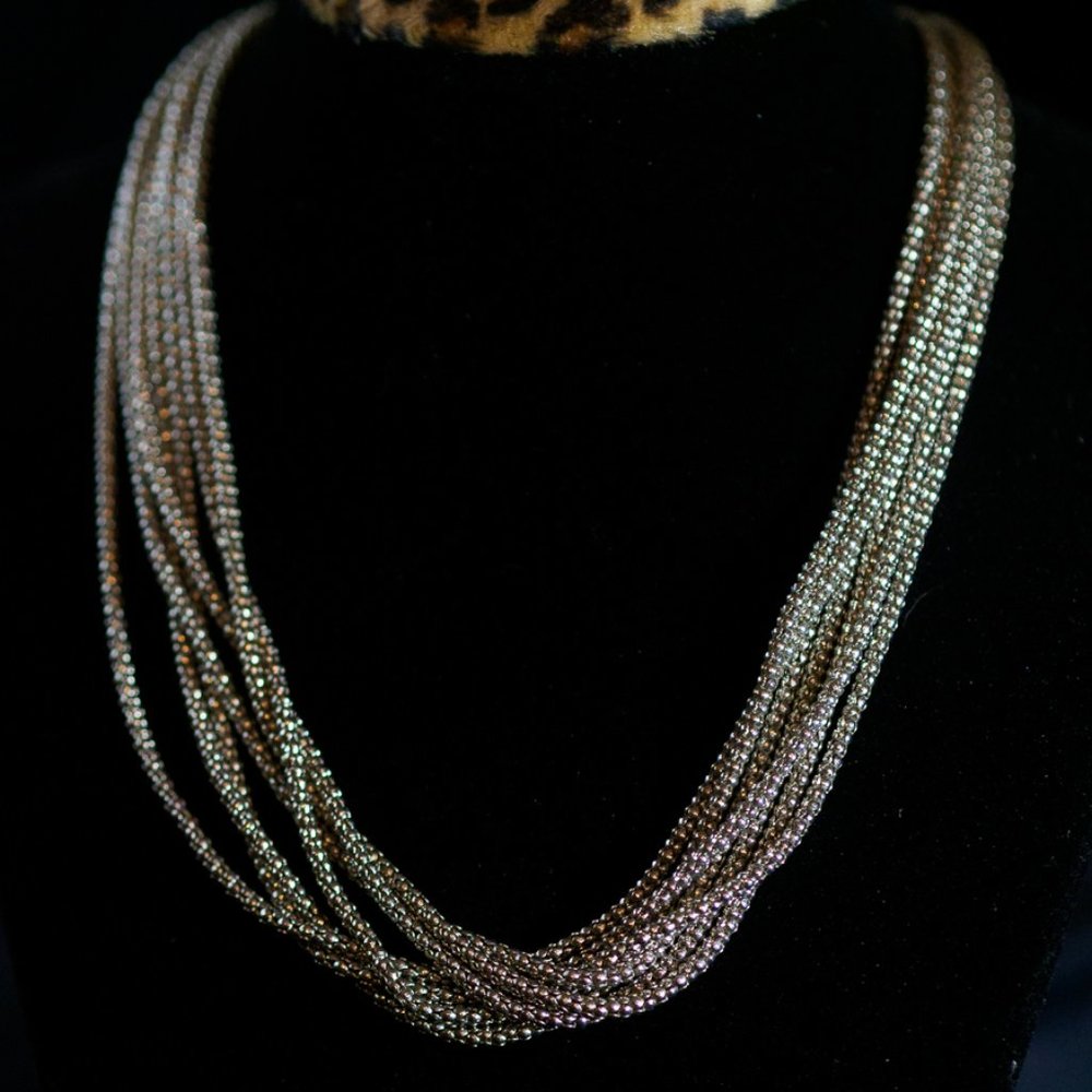 Reversible Statement Silver Necklace - image 2